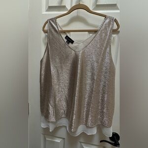 INC sleeveless blouse, silver